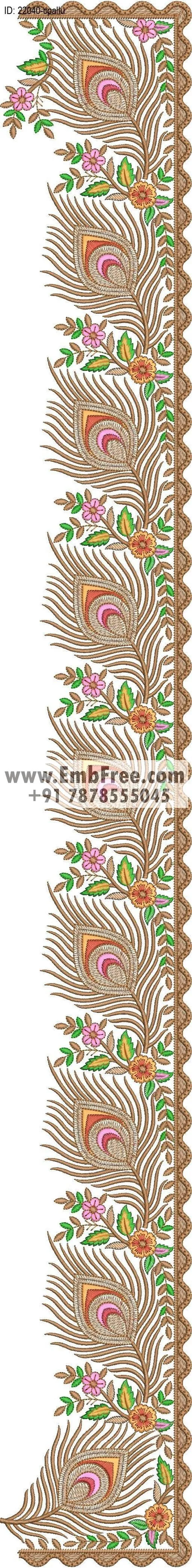 saree cpallu embroidery design