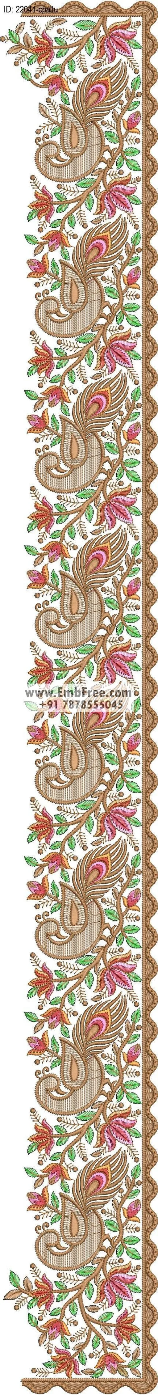 saree cpallu embroidery design