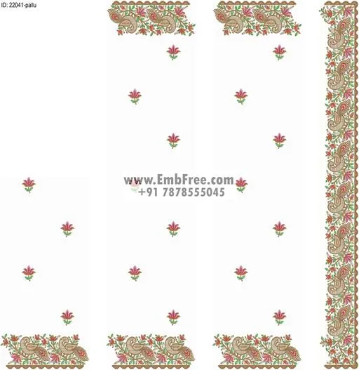 saree cpallu embroidery design-ID:22041