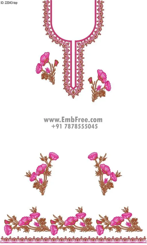 Embroidery Designs for dress id:22043