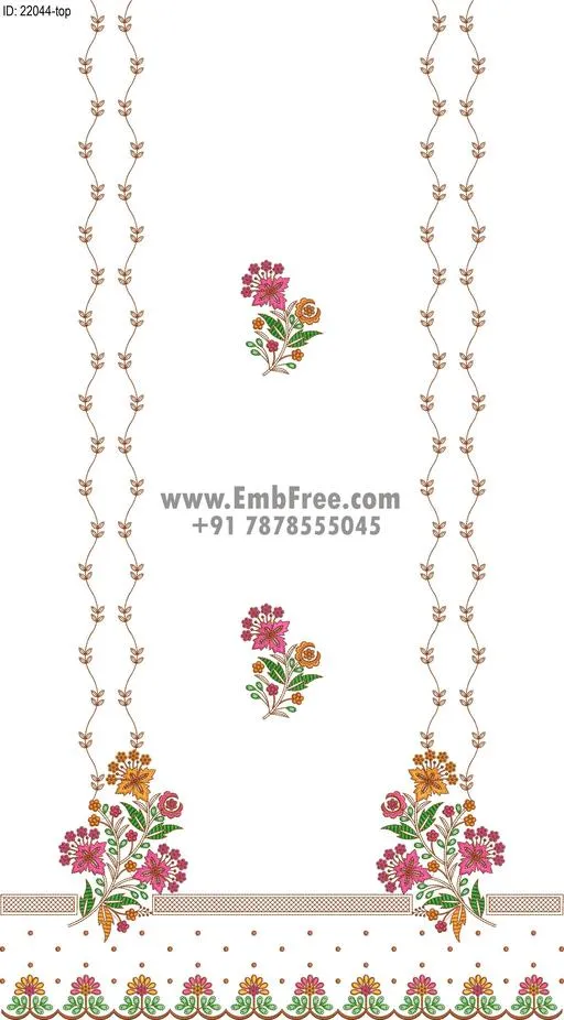 Embroidery Designs for dress id:22044