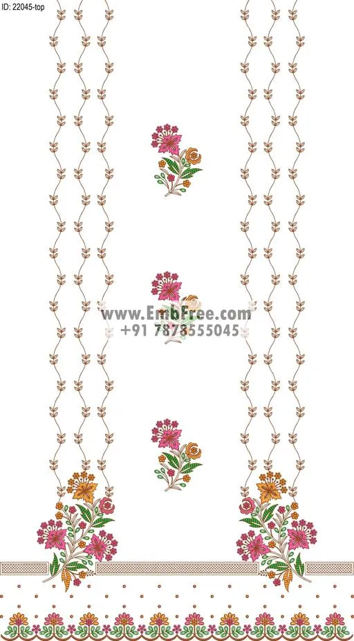 Embroidery Designs for dress id:22045
