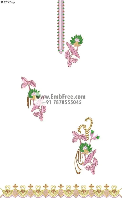 Embroidery Designs for dress id:22047