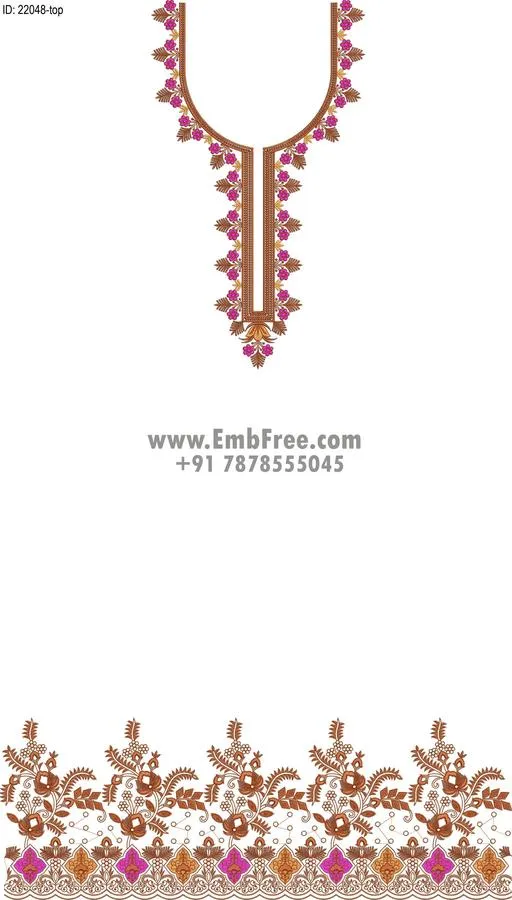 Embroidery Designs for dress id:22048
