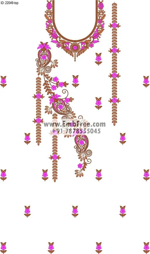 Embroidery Designs for dress id:22049