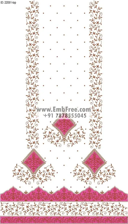 Embroidery Designs for dress id:22051