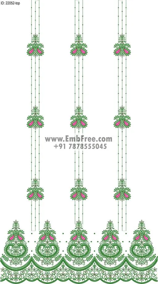 Embroidery Designs for dress id:22052