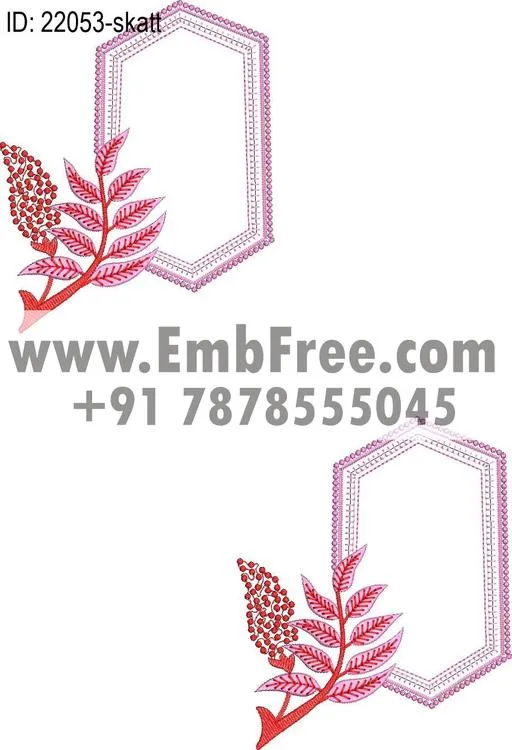 saree pallu skatt embroidery design thumbnail 2