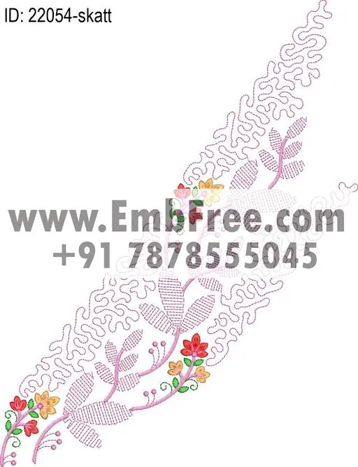 saree pallu skatt embroidery design thumbnail 2