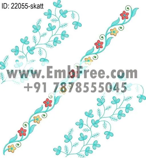 saree pallu skatt embroidery design thumbnail 2