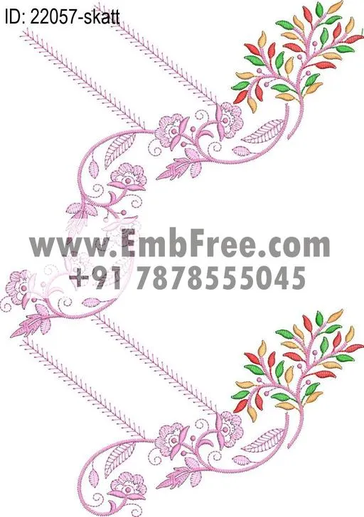 saree pallu skatt embroidery design thumbnail 2