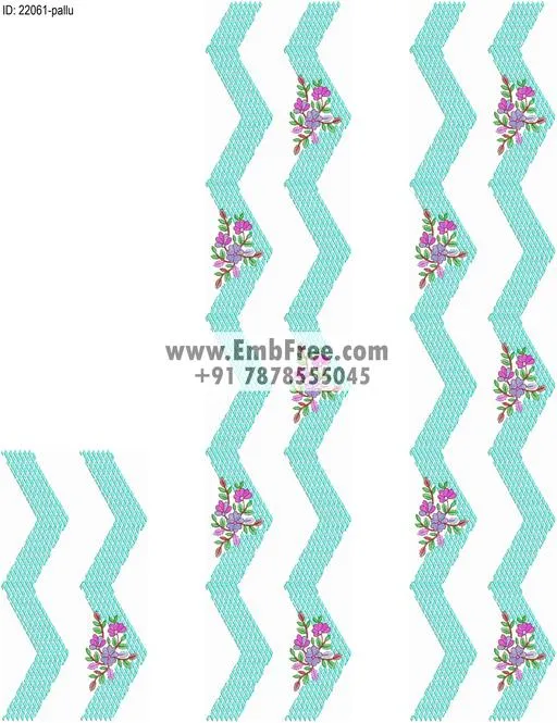 Embroidery designs for saree id:22061