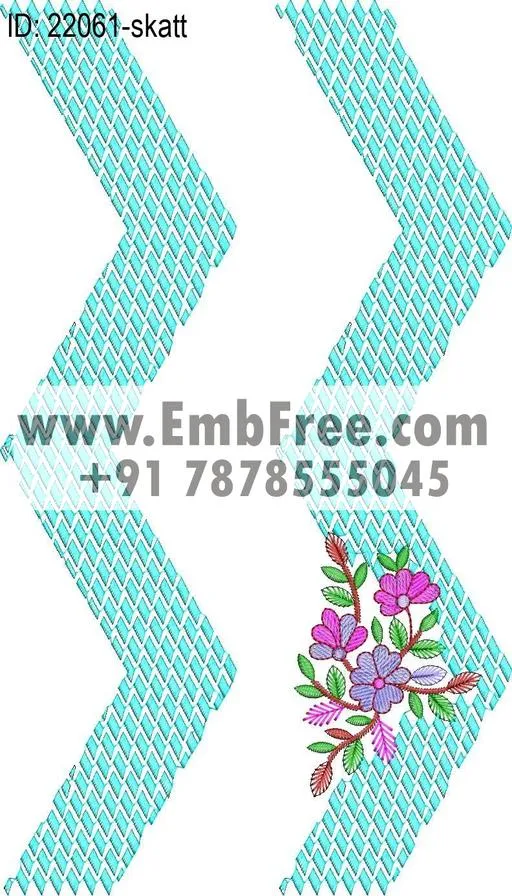 saree pallu skatt embroidery design thumbnail 2
