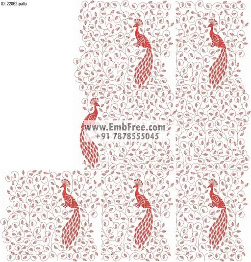 Embroidery designs for saree id:22062