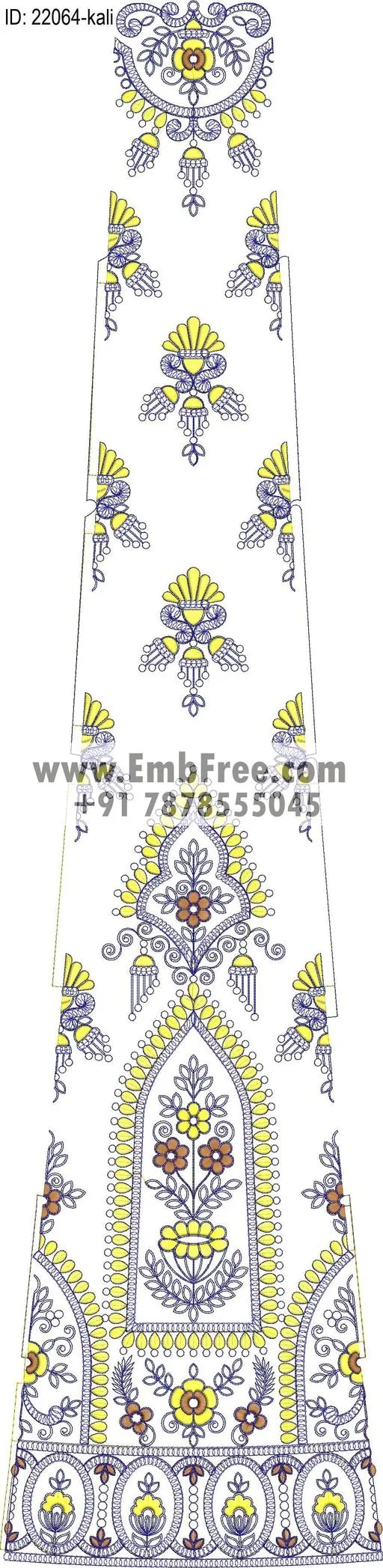Embroidery Designs for dress id:22064