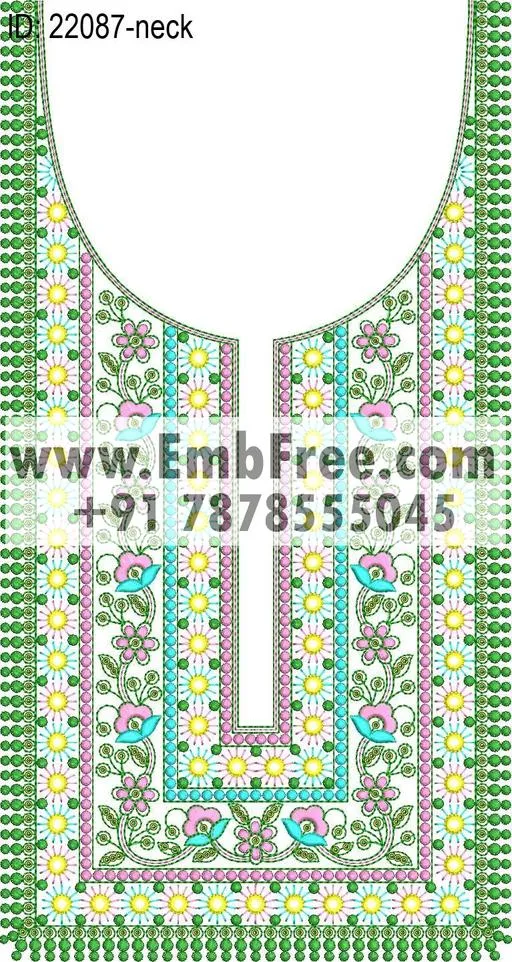 Embroidery Designs for dress id:22087