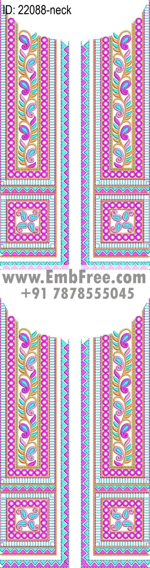 Embroidery Designs for dress id:22088