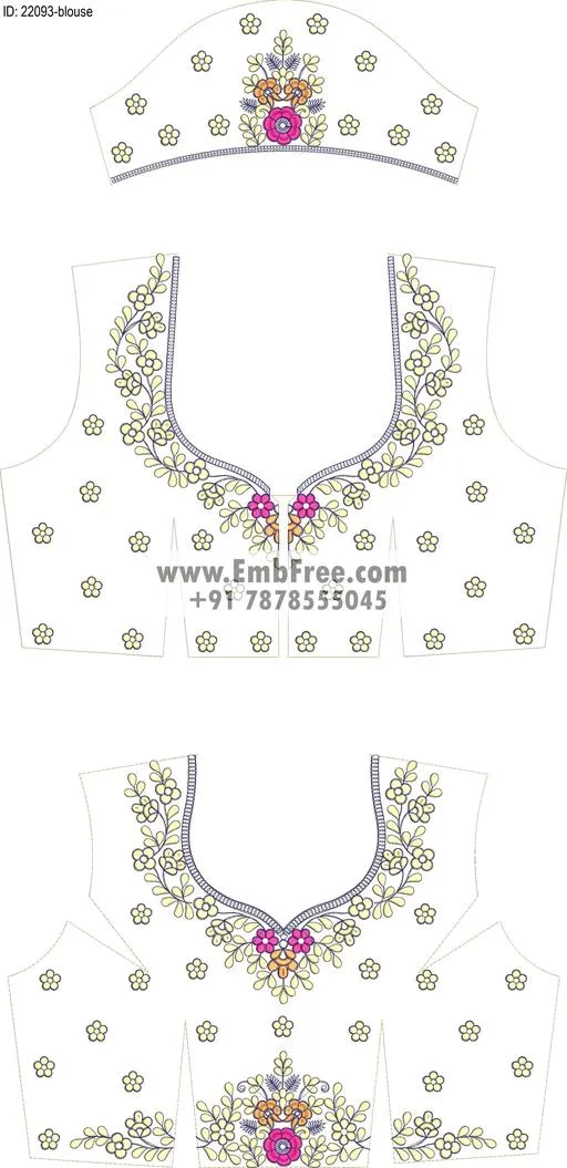 blouse embroidery design-ID:22093
