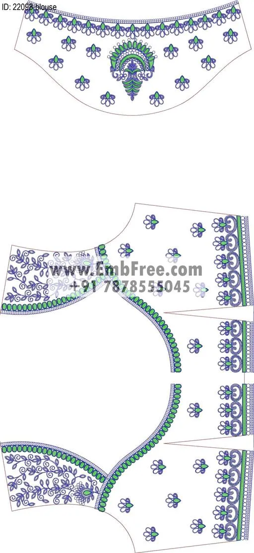 blouse embroidery design-ID:22098