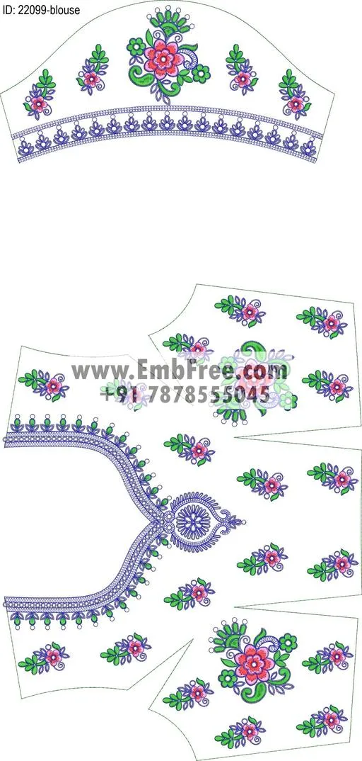 blouse embroidery design-ID:22099