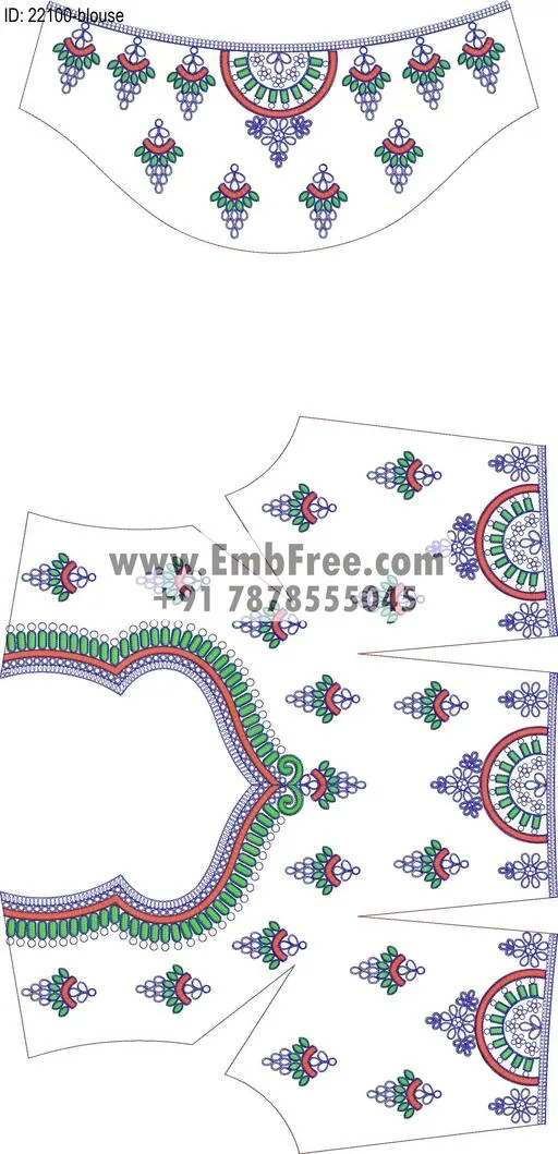 blouse embroidery design-ID:22100