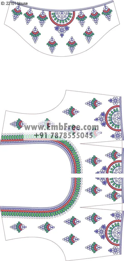 blouse embroidery design-ID:22101