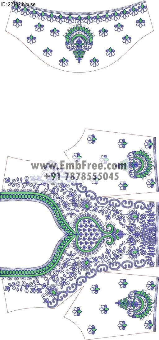 blouse embroidery design-ID:22102