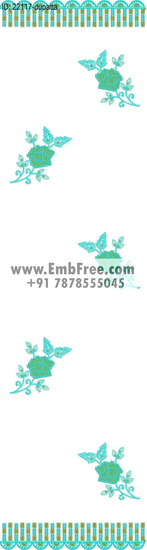 dupatta embroidery design
