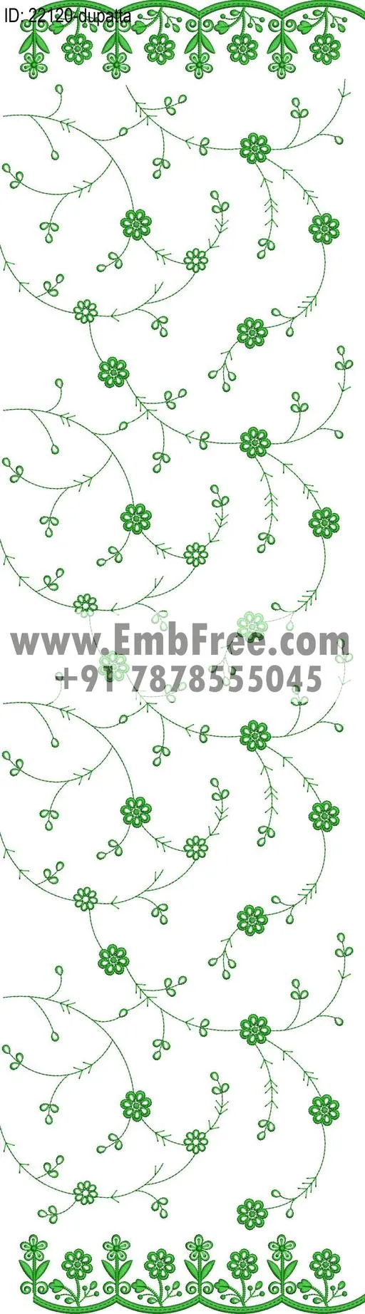 dupatta embroidery design-ID:22120