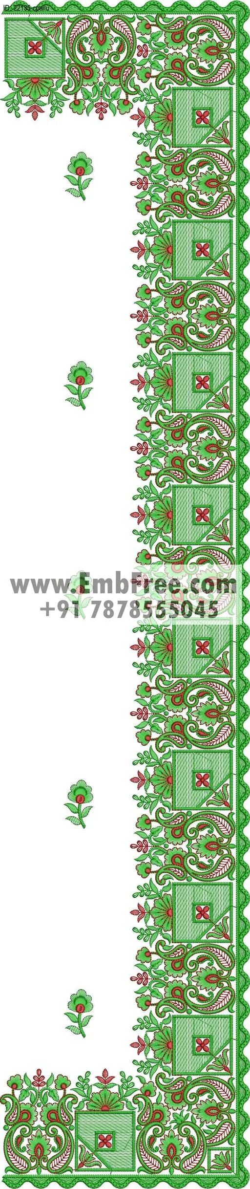 saree cpallu embroidery design
