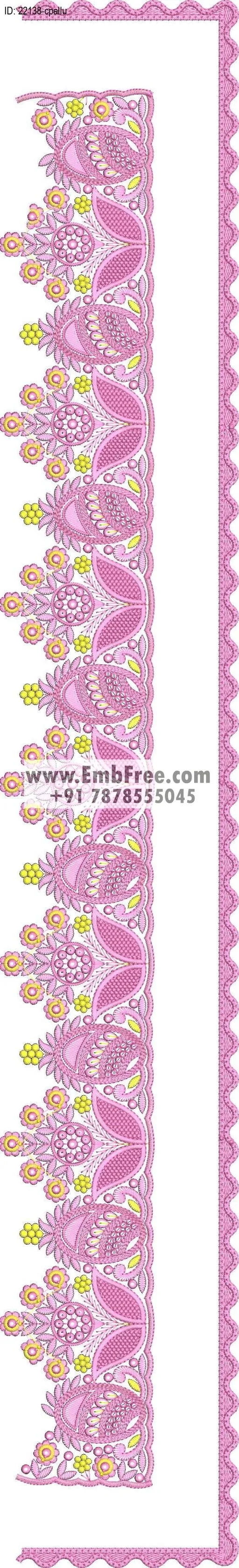 saree cpallu embroidery design
