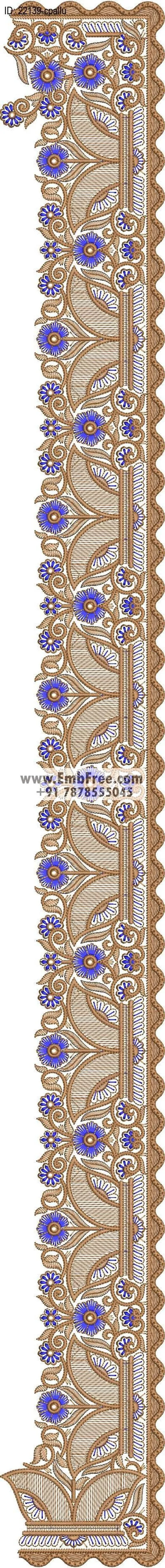 saree cpallu embroidery design