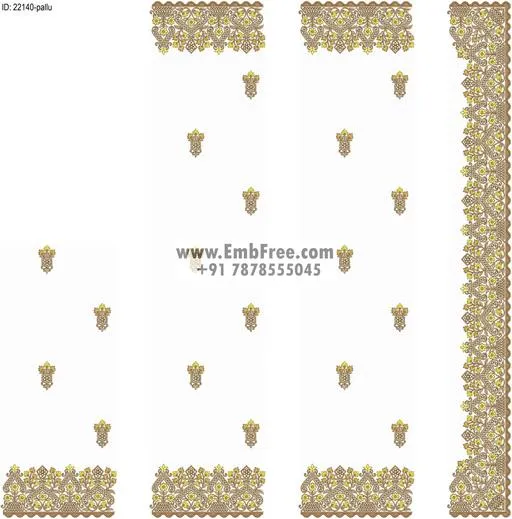 Embroidery designs for saree id:22140