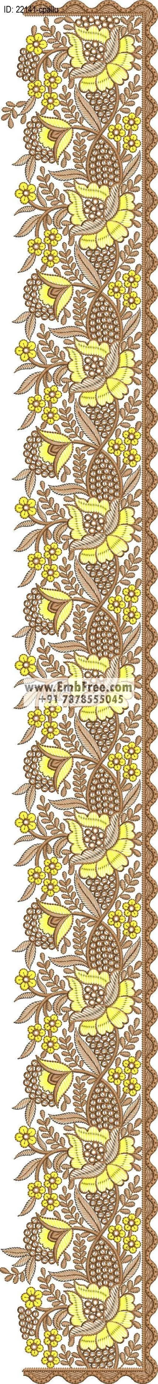 saree cpallu embroidery design