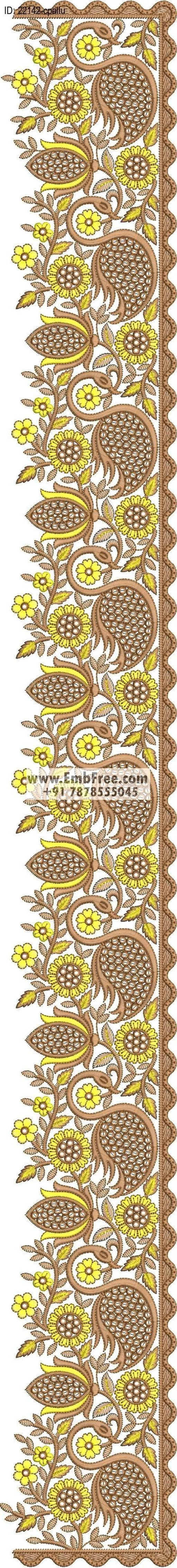 saree cpallu embroidery design
