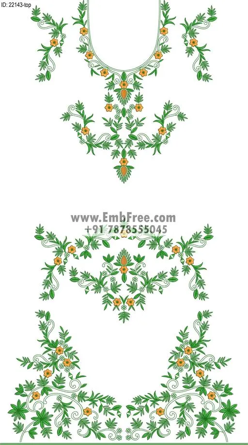 Embroidery Designs for dress id:22143