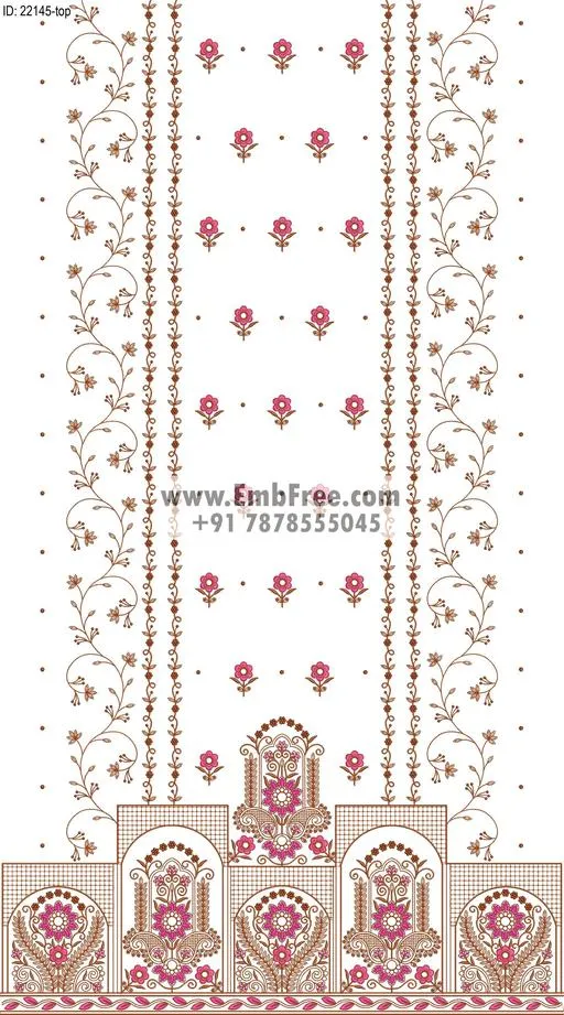 Embroidery Designs for dress id:22145