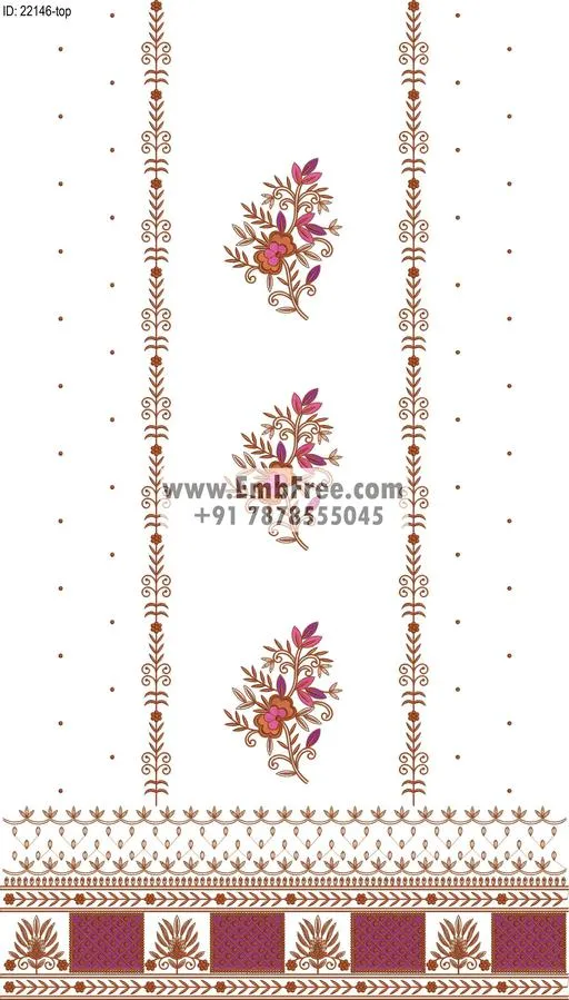 Embroidery Designs for dress id:22146