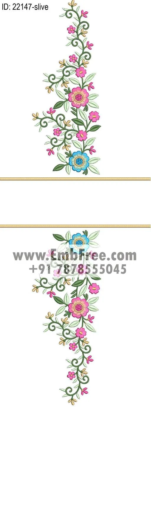 dress single head embroidery design