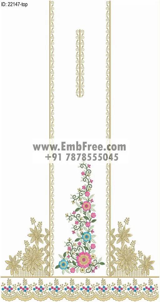 Embroidery Designs for dress id:22147