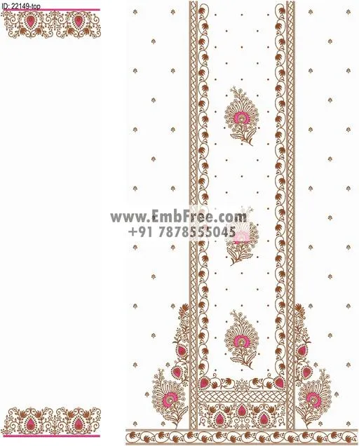 Embroidery Designs for dress id:22149
