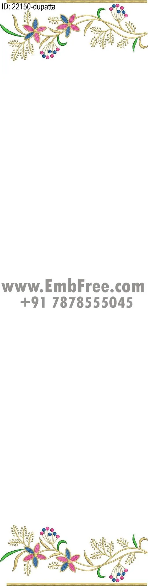dress single head embroidery design