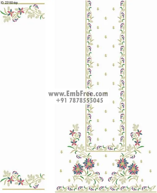 Embroidery Designs for dress id:22150