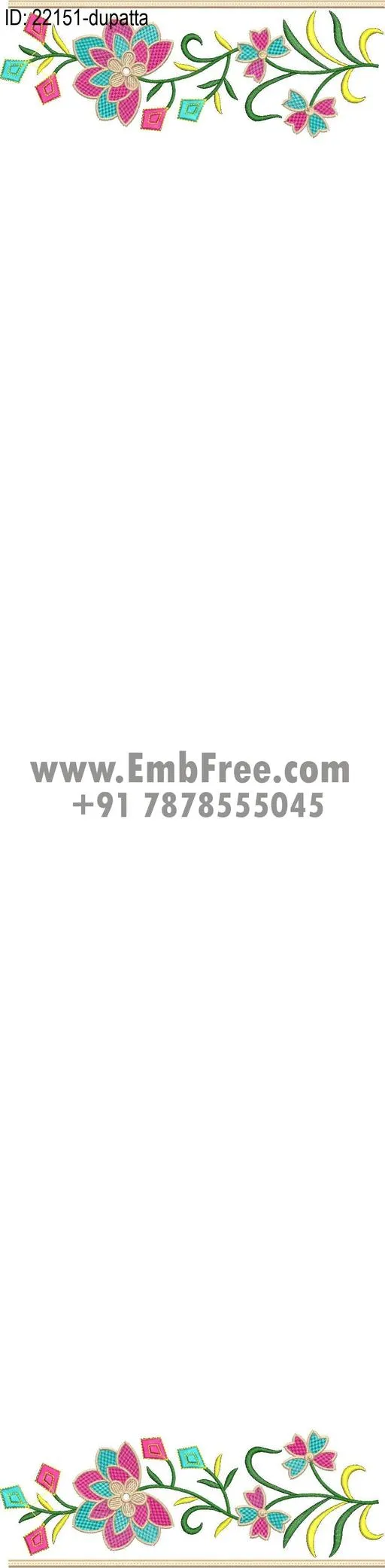 dress single head embroidery design