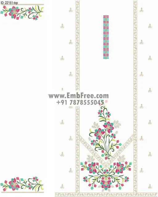 Embroidery Designs for dress id:22151