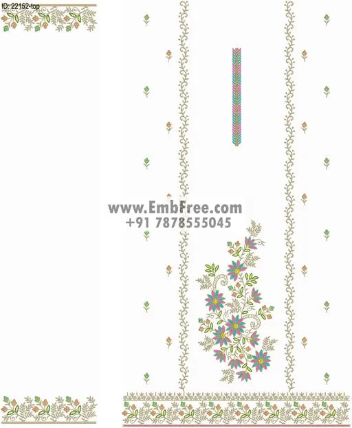 Embroidery Designs for dress id:22152