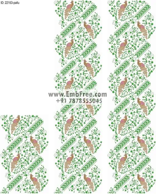 Embroidery designs for saree id:22153