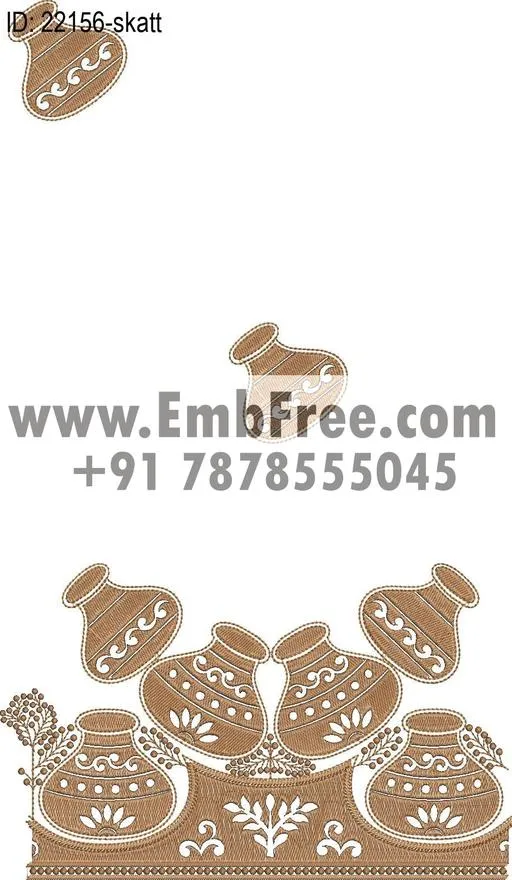 saree pallu skatt embroidery design thumbnail 2