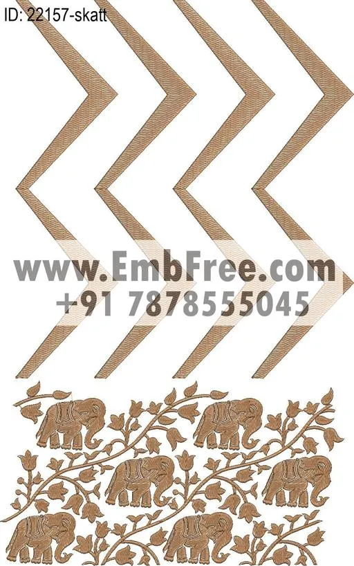 saree pallu skatt embroidery design thumbnail 2