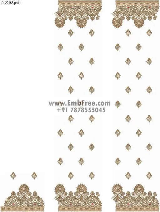 Embroidery designs for saree id:22158